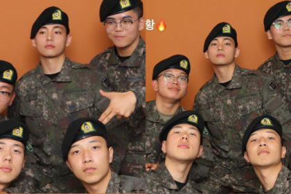 V (Kim Taehyung) delights fans with military photos featuring fellow squad soldiers