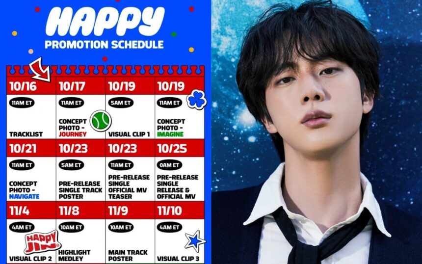 Jin begins the countdown to his solo album ‘Happy’ release