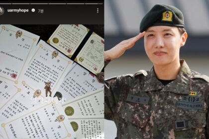 J-Hope shares a photo of his many military achievements