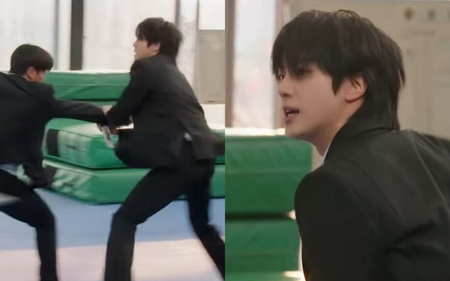 BTS’s Jin transforms into action star “Jin Wick” in the preview for next week’s ‘Run Jin’